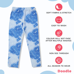 Doodle Premium 100% Cotton Leggings For Girls