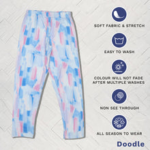 Load image into Gallery viewer, Doodle Girls  Leggings Tie &amp; Die Print Blue
