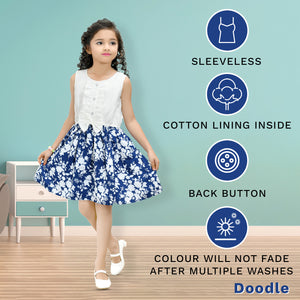 Doodle White & Navy Mix and Match Dress