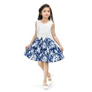 Doodle White & Navy Mix and Match Dress