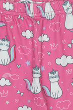 Load image into Gallery viewer, Doodle Girls Pack Of 2 Leggings AOP Printed Purple and Pink
