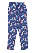 Load image into Gallery viewer, Doodle Girls Pack Of 2 Leggings AOP Printed Navy and Blue
