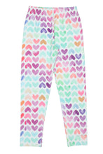 Load image into Gallery viewer, Doodle Girls Pack Of 2 Leggings AOP Printed White and Blue
