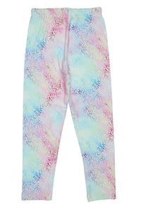 Doodle Girls Pack Of 2 Leggings AOP Printed White and Blue