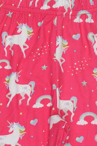 Doodle Girls  Leggings  Unicorn Print Pink