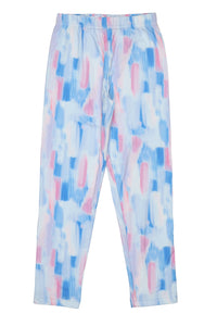 Doodle Girls  Leggings Tie & Die Print Blue