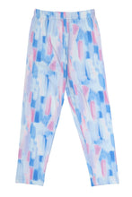 Load image into Gallery viewer, Doodle Girls  Leggings Tie &amp; Die Print Blue
