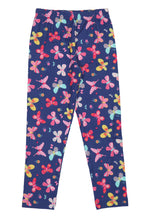 Load image into Gallery viewer, Doodle Girls  Leggings  Butterfly Print Navy
