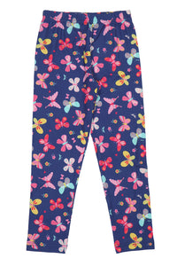 Doodle Girls  Leggings  Butterfly Print Navy