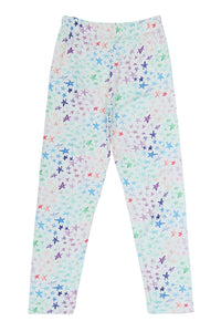 Doodle Girls  Leggings Star Print White